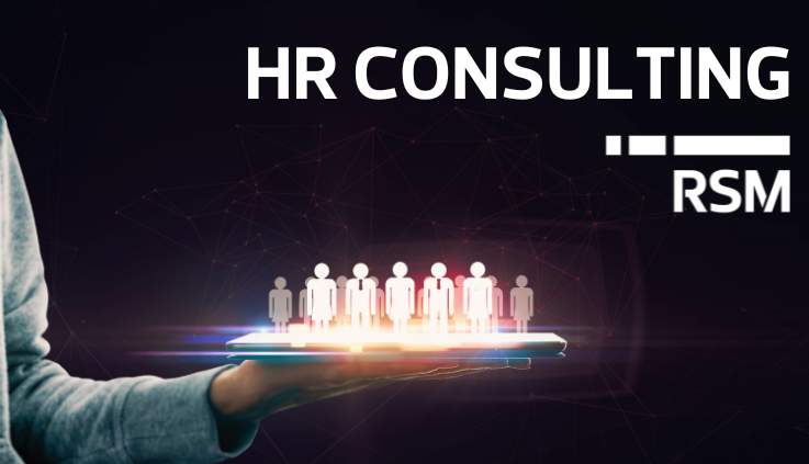 Little virtual people get together for HR Consulting.