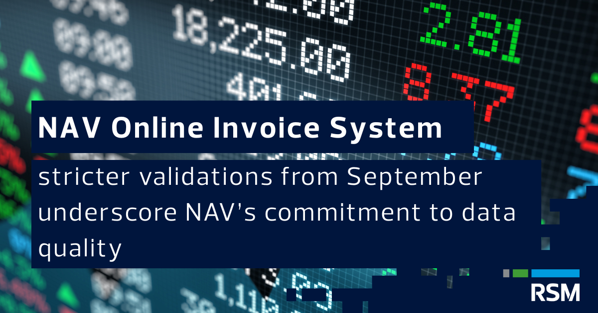 NAV Online Invoice System – stricter validations from September ...